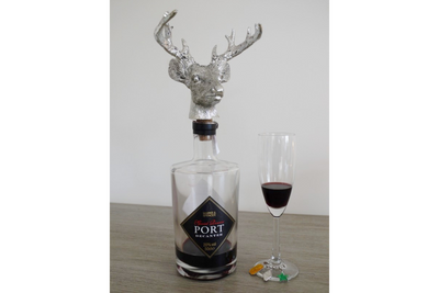 Silver Stag Head Wine Bottle Stopper