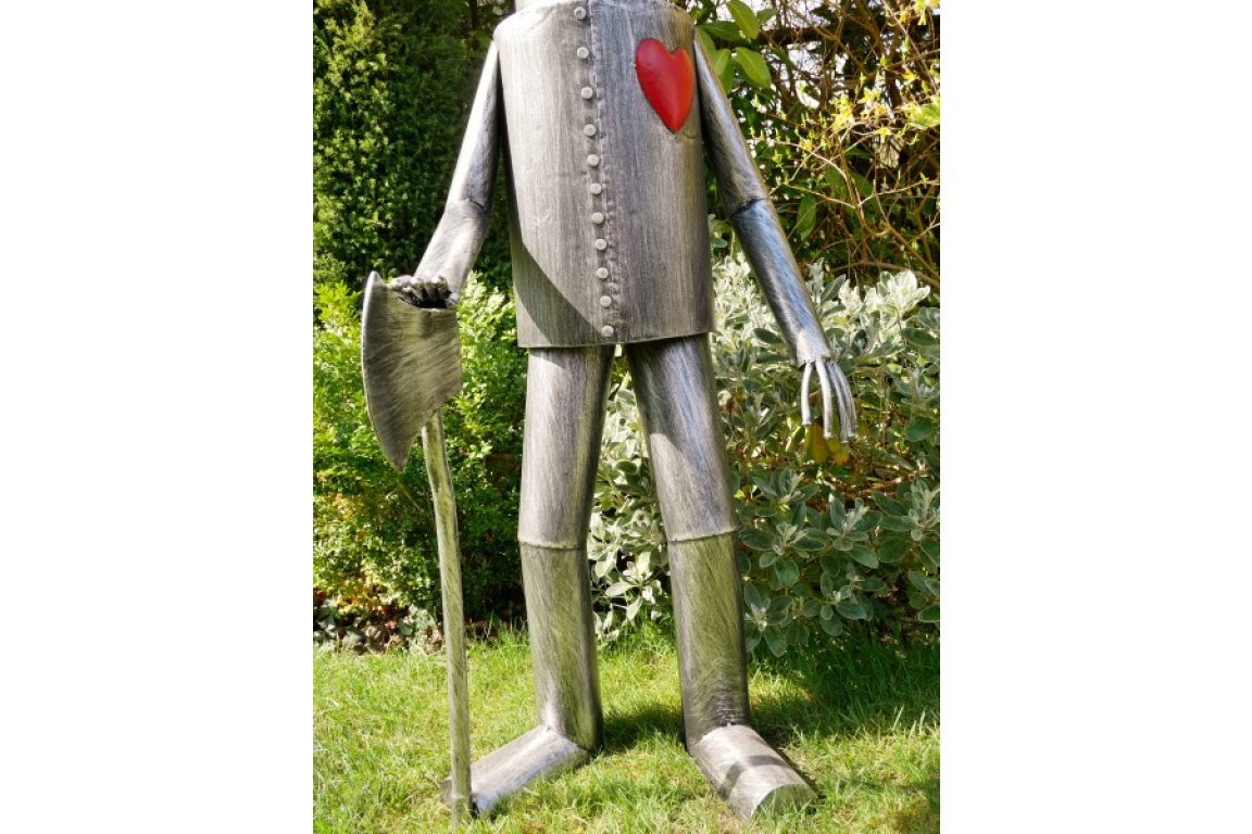 Large Metal Tin Man Garden Sculpture – 135cm Tall with Heart Detail