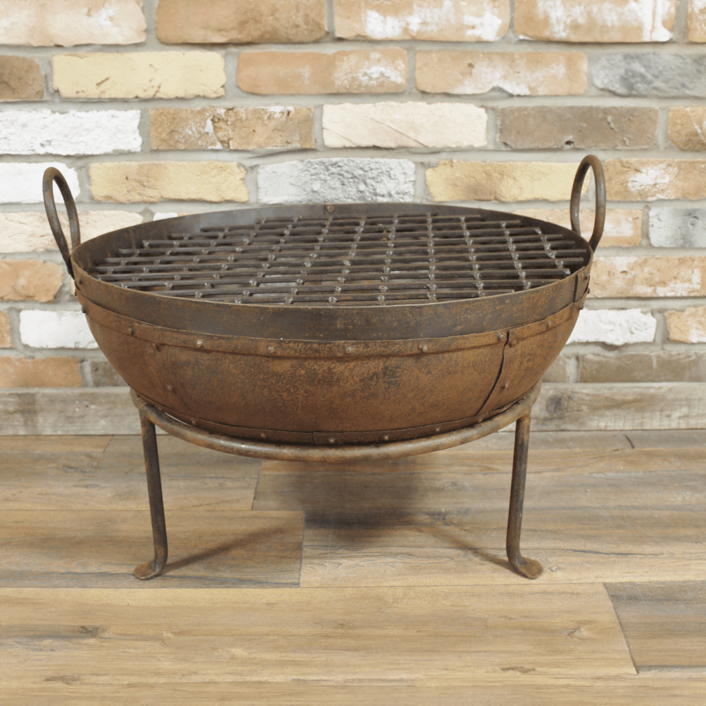 Kadai Iron Fire Pit with Grill