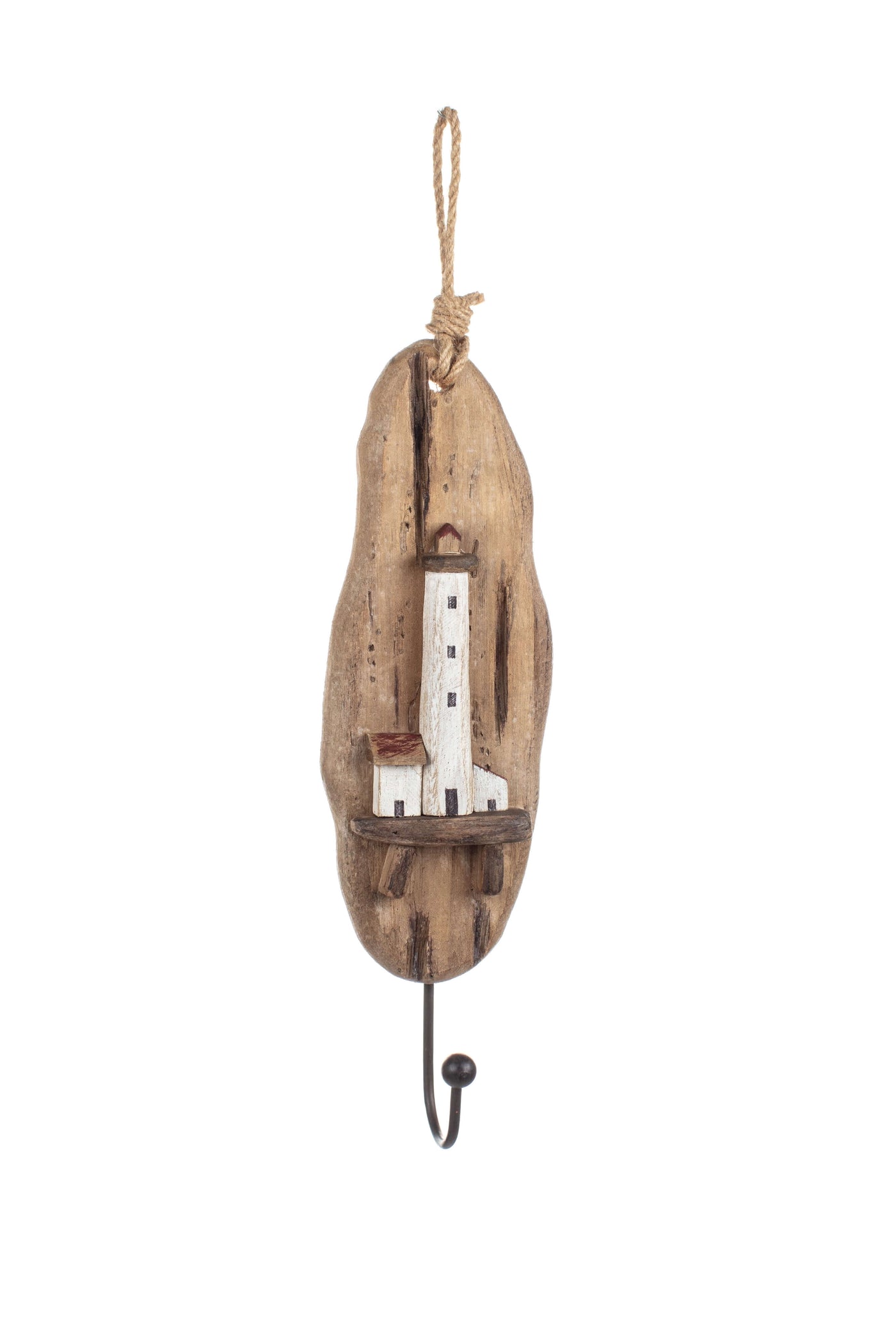 Nautical Driftwood and Lighthouse Wall Hook