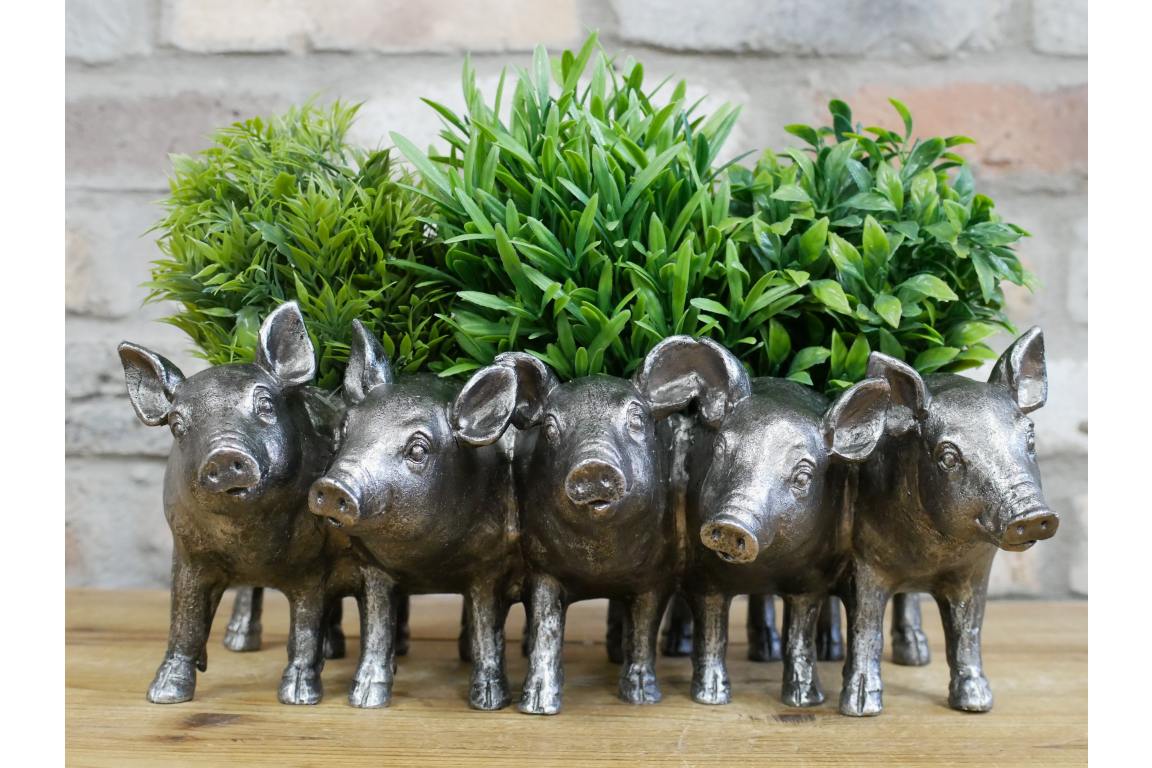 Quirky Pig Planter - Rustic Farmhouse Decor