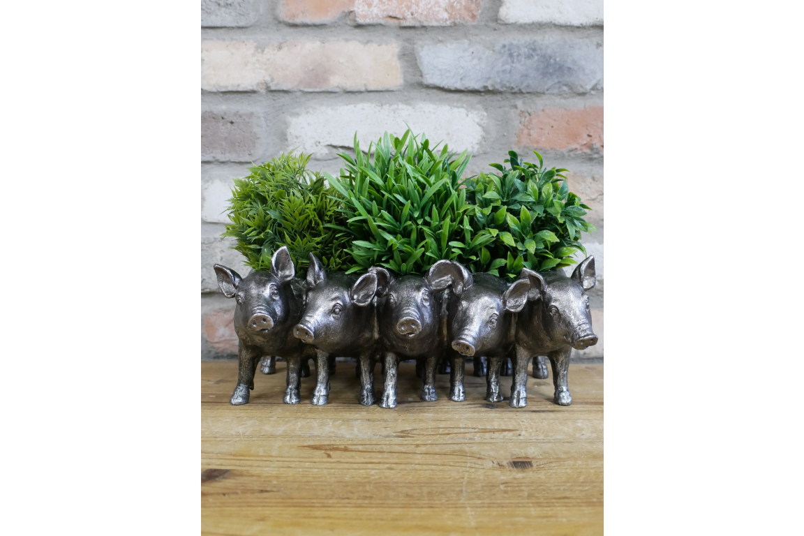 Quirky Pig Planter - Rustic Farmhouse Decor