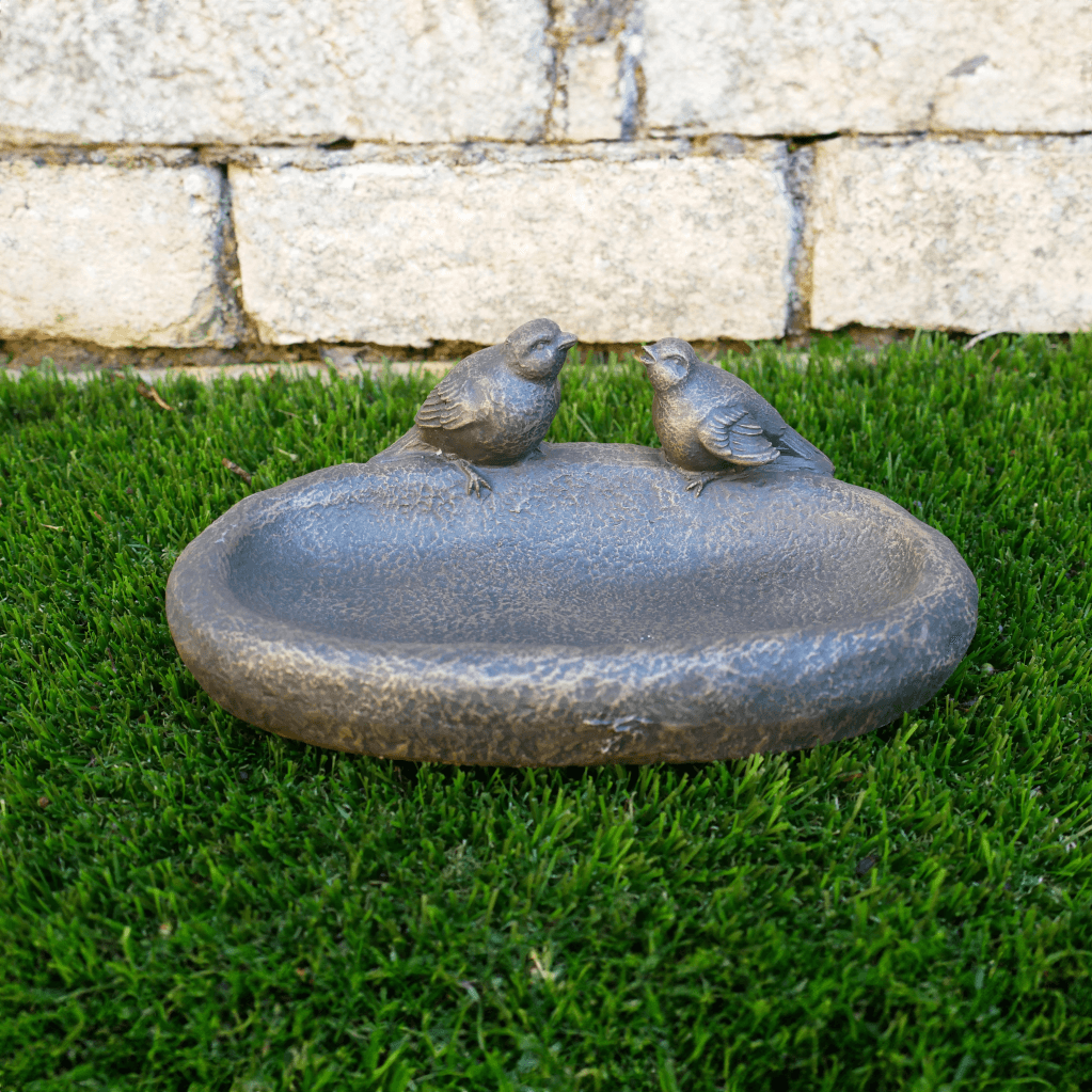 Oval Vintage Style Bird Bath