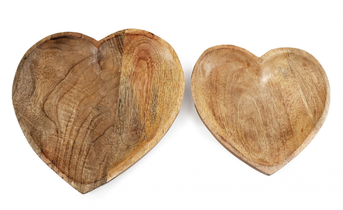 Heart-Shaped Wooden Bowl