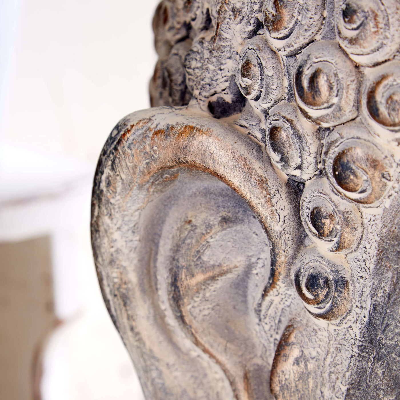 Sandstone Style Buddha Head Garden Sculpture