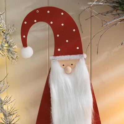 Large Standing Wooden Santa