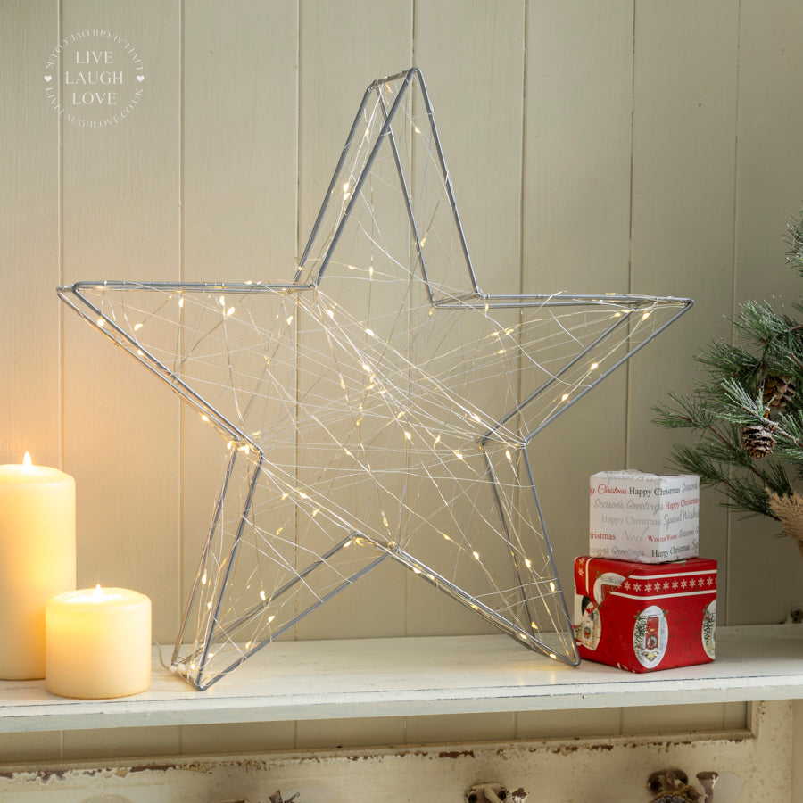 LED Metal Star Light - Festive Christmas Display