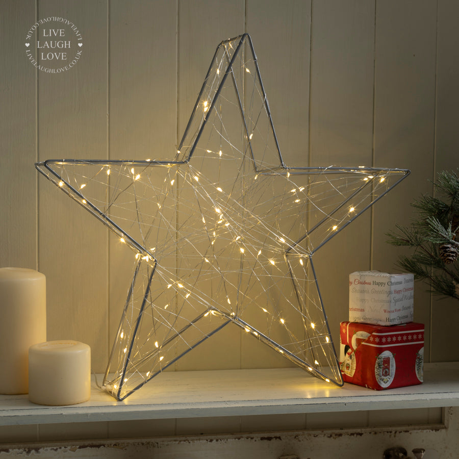 LED Metal Star Light - Festive Christmas Display