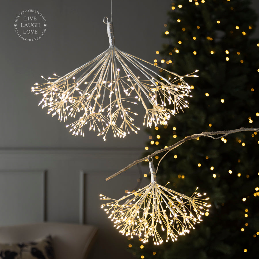 LED Dandelion Hanging Light with Warm Glow