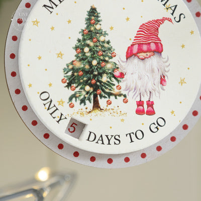 Hanging Wooden Advent Countdown Ornament