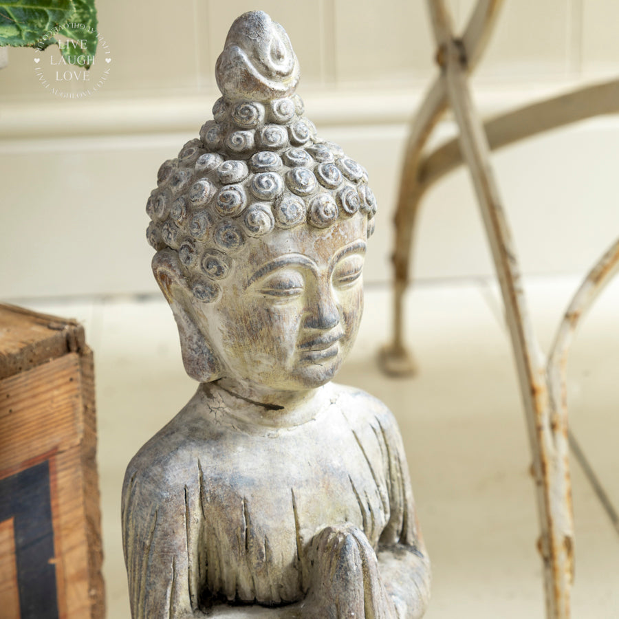 Tranquil Buddha Praying Statue – Elegant Home Decor Accent