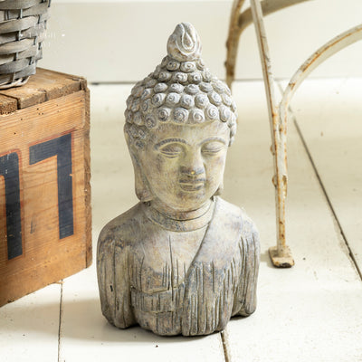 Elegant Buddha Bust Statue – Serene Home Decor Accent