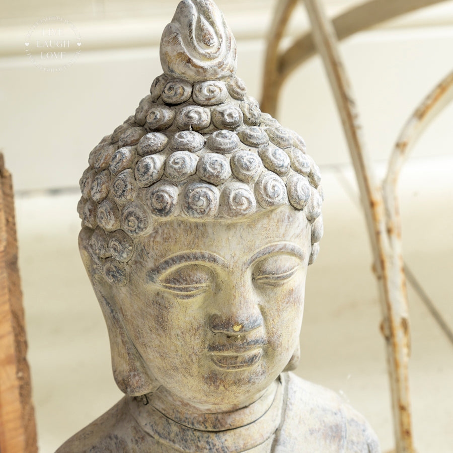 Elegant Buddha Bust Statue – Serene Home Decor Accent