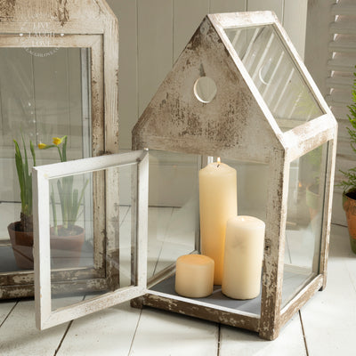 Rustic Wooden House Lanterns