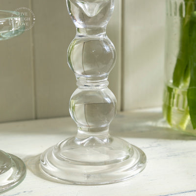 Elegant Glass Pillar Candle Holder