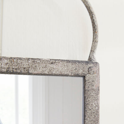 Rustic Metal Mirror with Heart Detail