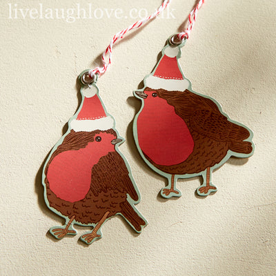 'Robin' Christmas Gift Tags - Set of 10