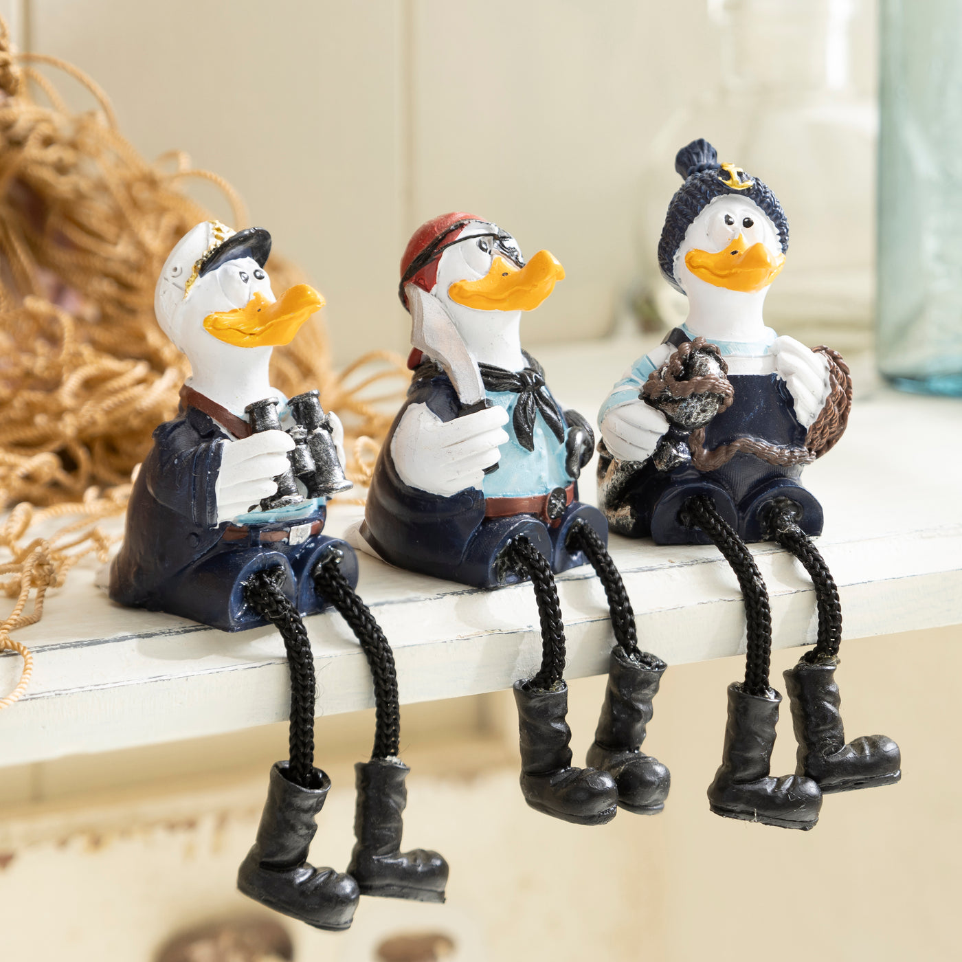 Nautical Seagull Trio Shelf Sitters