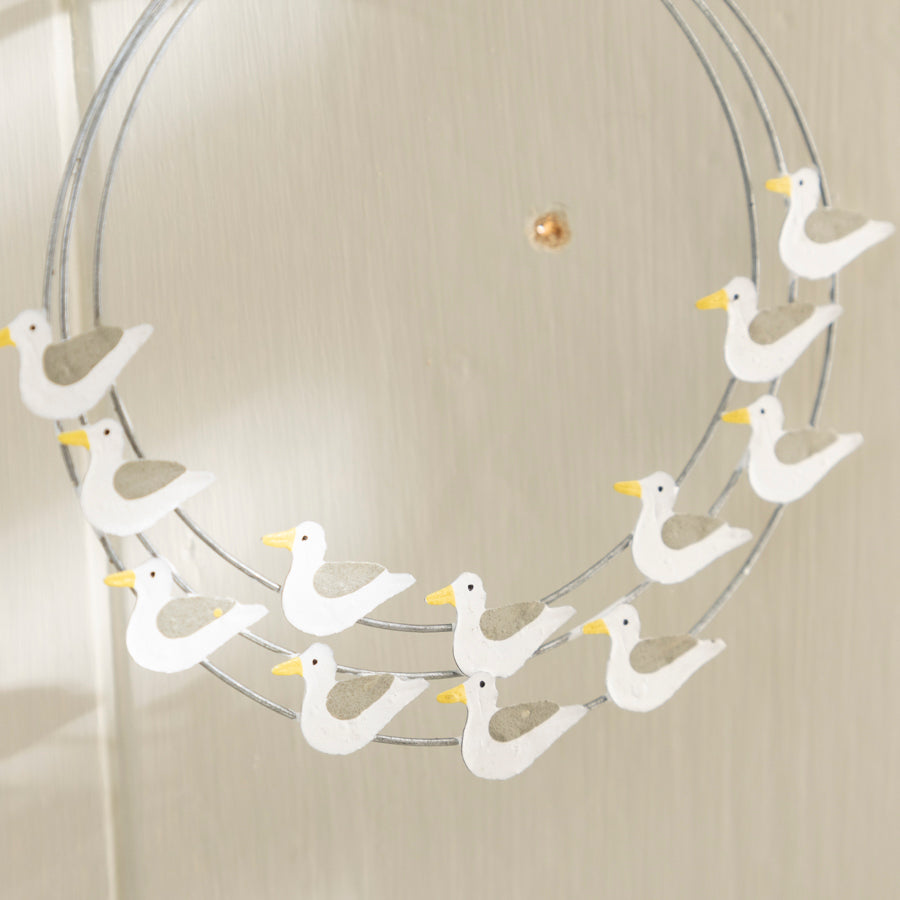 Seagull Hanging Ornament – Cute Coastal-Inspired Decor