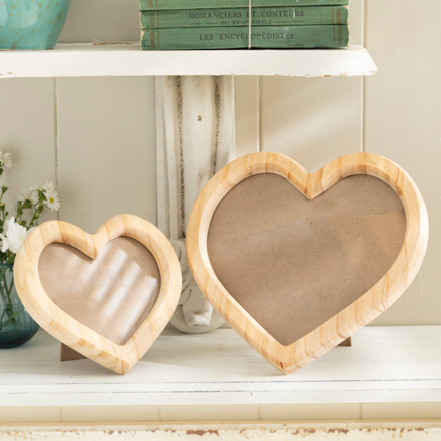 Heart-Shaped Wooden Photo Frame