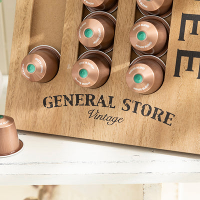 General Store Wooden Coffee Pod Holder Stand