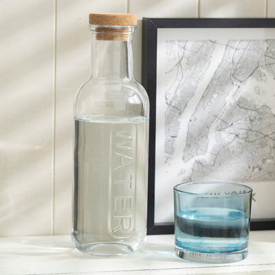 Glass Storage & Decorative Bottle with Cork Lid