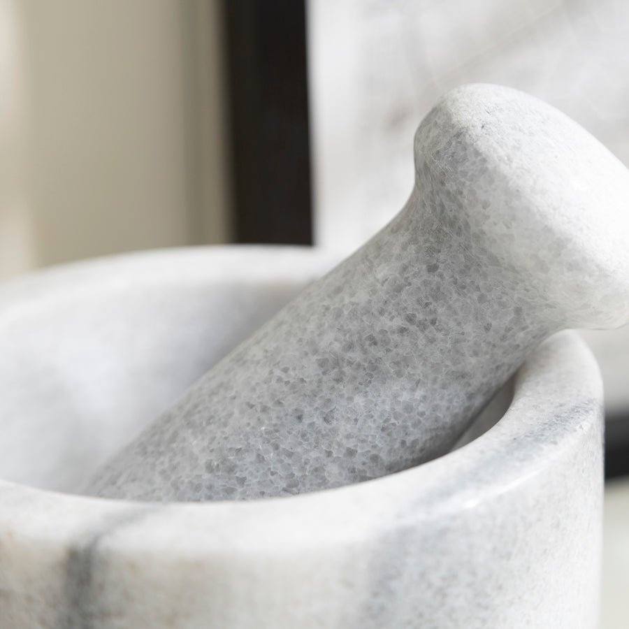 Marble Mortar and Pestle Set