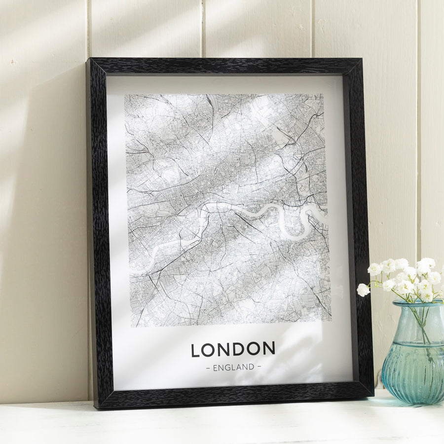 Framed City Map Prints – Six Global Cities