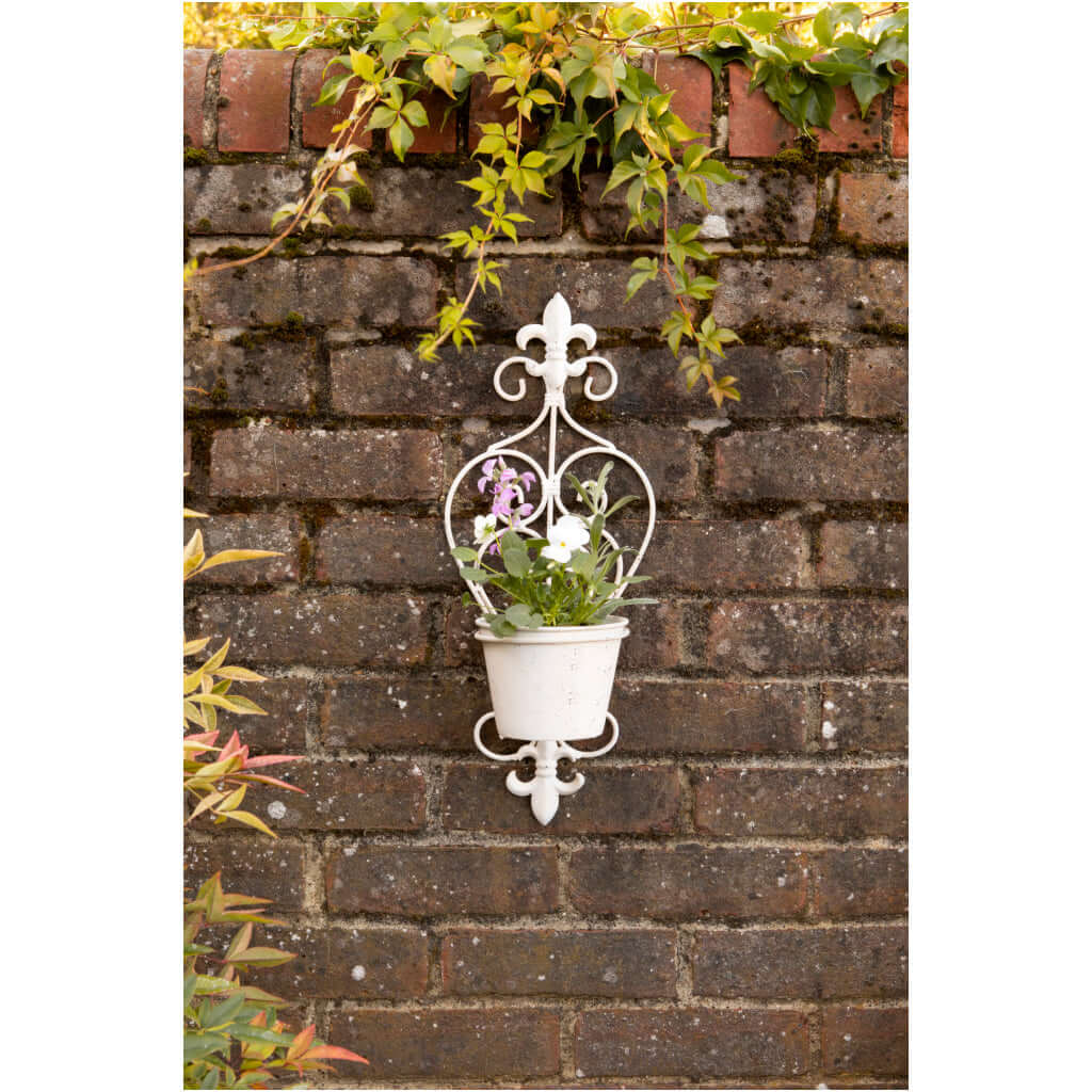 Fleur De Lis Metal Wall Planter