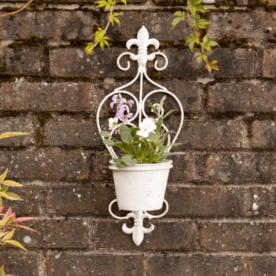 Fleur De Lis Metal Wall Planter