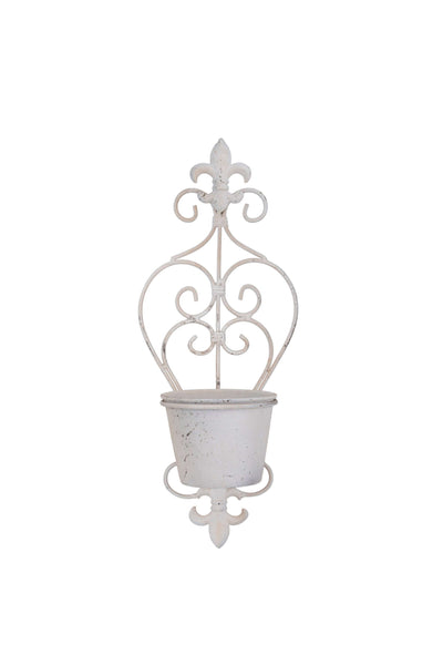 Fleur De Lis Metal Wall Planter