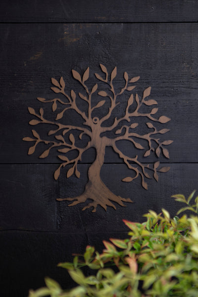 Rustic Metal Tree of Life Wall Art for Home or Garden