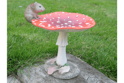 Toadstool Bird Feeder with Mouse - LIVE LAUGH LOVE LIMITED